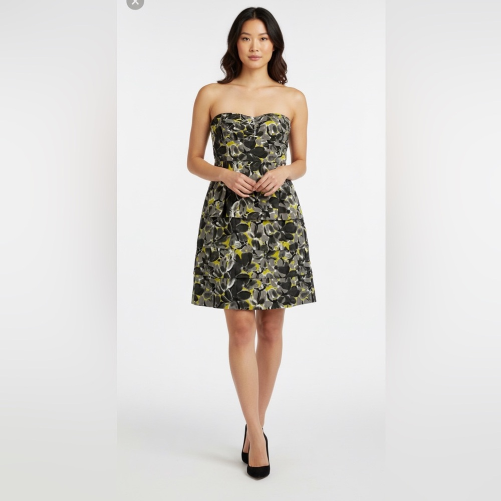 J Crew swear heart neckline tiered dress